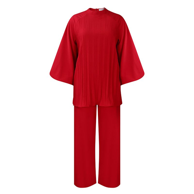 Women's fashion loose large size temperament suit two-piece set_voghion.com
