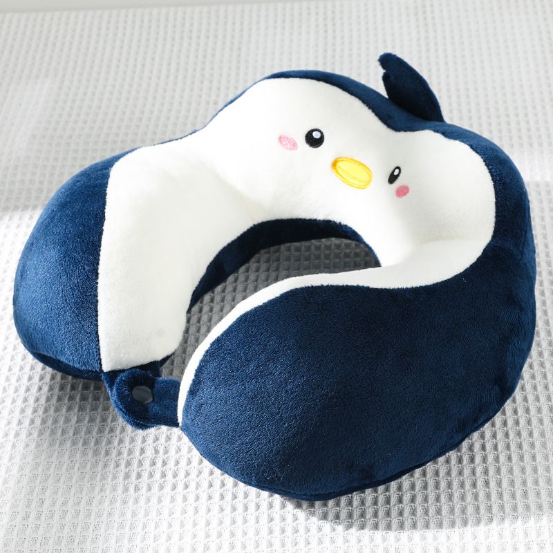 Simpatico cuscino cervicale in memory foam a forma di animale - Cuscino da viaggio in velluto di cristallo ultra morbido per ufficio, auto, casa_voghion.com