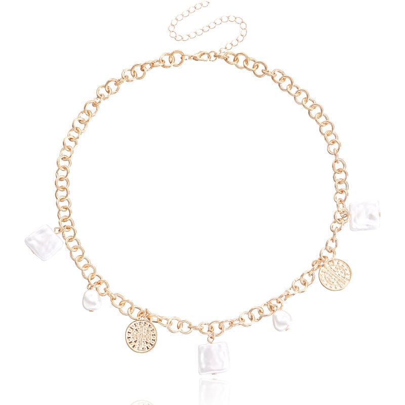 Collana con ciondolo a croce con perle irregolari barocche per donna, gioielli dal design unico_voghion.com
