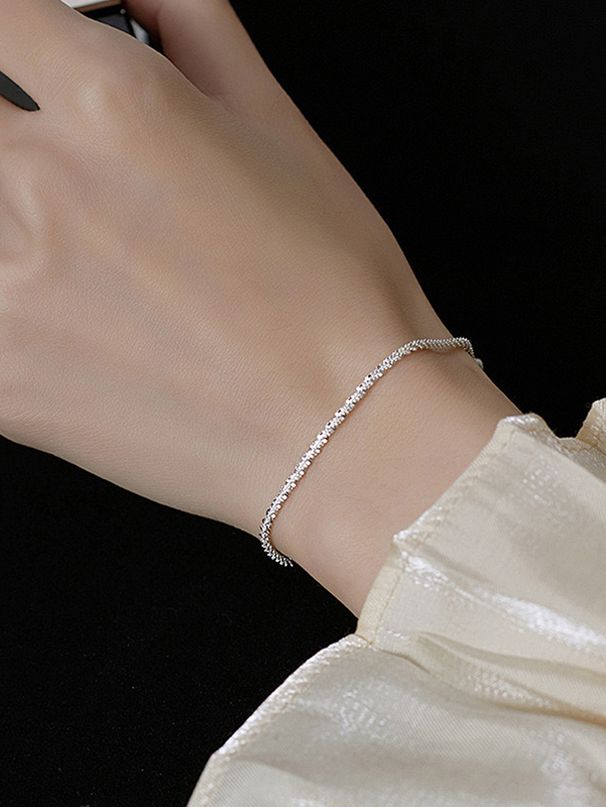 Csillogó, villogó csillaggal díszített bokalánc, női divat, egyszerű, high-end, menő stílusú, niche dizájn_voghion.com