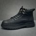 Winter Fleece-Lined Martin Mid-Cut Warm Genuine Leather Men's High-Top British Style Work Versatile Short Boots_voghion.com