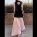 Fairy Gentle Style For Women Summer 2025 New Black Ribbon Vest High Waist Draped Skirt Two-Piece Set_voghion.com