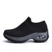 Scarpe casual da donna con punta tonda, slip-on, traspiranti, in rete e calzino_voghion.com