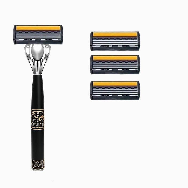 3-schicht Klinge Rasierer Für Männer Gesicht Bart Rasierer Kopf Manuelle Drei-Schicht_voghion.com