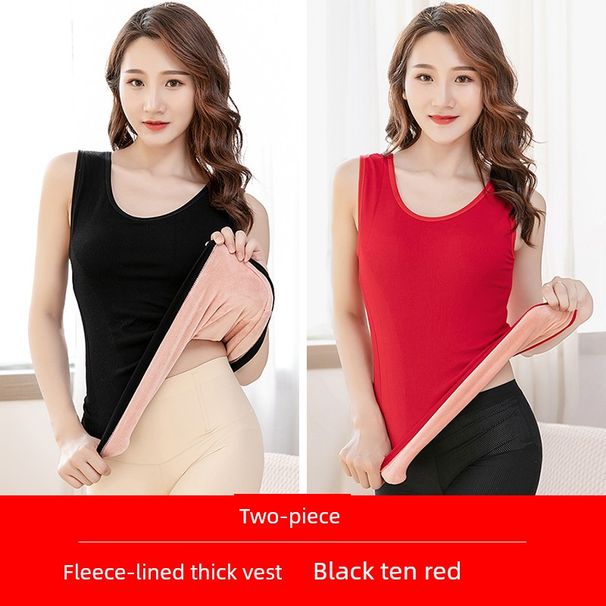 Maglia modellante in pile spesso con gilet caldo_voghion.com