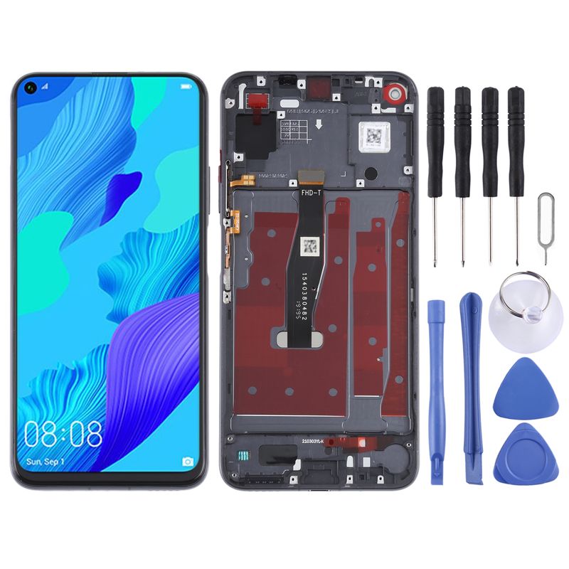 Original LCD Screen For Honor 20 / Huawei Nova 5T Digitizer Full Assembly With Frame(Black)_voghion.com