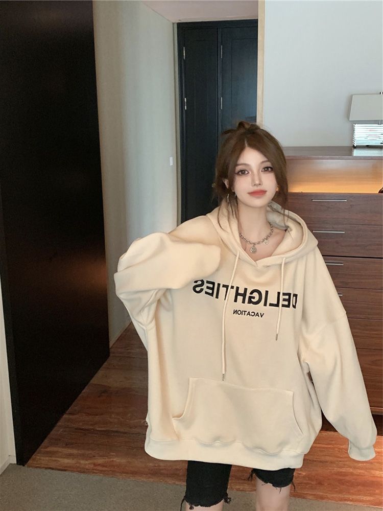 David Coat Kapuzenpullover für Herbst und Winter für Damen mit zusätzlichem Samt_voghion.com