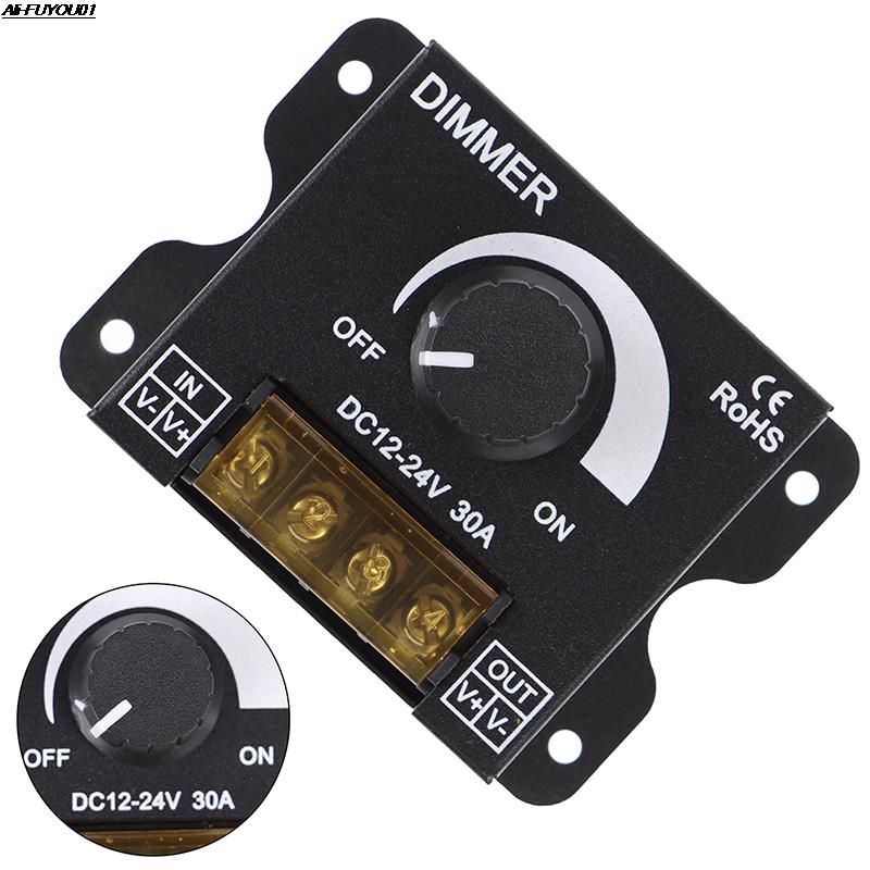 1 Stück DC12V-24V LED-Dimmer 30A 360W einstellbarer Streifen für einfarbige 5050/3528 MYY_voghion.com