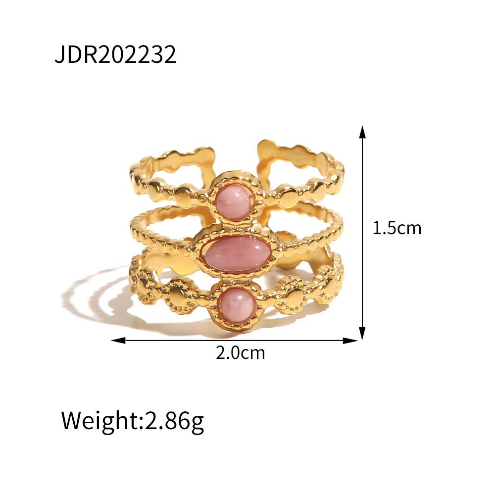 High end Pink Geometric with Adjustable Opening for Food Finger Ring Light Luxury and Unique Female Handicraft Cold_voghion.com
