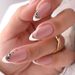 Almond False 24Pcs Nails Long Fnch Stiletto Fake Nails with Leopard Print Design Full Cover Pss on Nails Tips_voghion.com