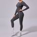 Tongfei New Winter One-Piece Sports Yoga Suit Backless Sleeve Long Pants Bodysuit Tight-Fitting 10122_voghion.com
