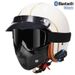 Casco da moto 3/4 in stile vintage, certificato DOT e 3C, design compatto con Bluetooth, ABS leggero e 6 opzioni di lenti retrò_voghion.com