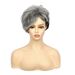 Synthetic Clip-in New Wigs Ladies' Fashion Wigs Gray Side Parted Short Wigs High Temperature Wire_voghion.com