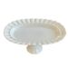 Lace Ceramic Tiered Cake Stand Oval Dessert Display Plate_voghion.com