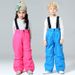 Wasserdichte Skihose für Kinder mit Hosenträgern – Winddichte und wärmende Schneehose für Jungen und Mädchen (Größen 6–14, Rosa)_voghion.com