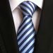 Corbata de negocios unisex de poliéster de 8 cm con diseño moderno y rayas para hombre_voghion.com