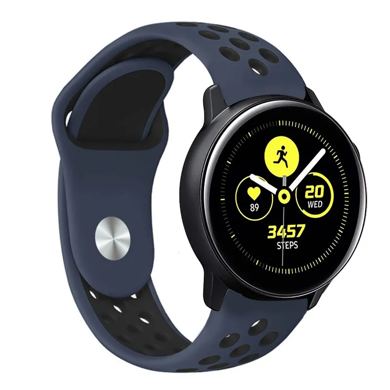 Bracelet 20mm 22mm pour montre Samsung Galaxy 3/4/5 Active 2 bracelet 40mm/44/41mm Gear s3 46/42mm bracelet correa bracelet Huawei watch GT2_voghion.com