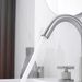 8 In. Widespread Double Handle High Arc Spout Bathroom Faucet In Brushed Nickel_voghion.com