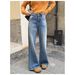 Riesige Beine lang ~ Schöne Micro-Pull-Jeans Damen Herbst 25 Neue gerade lockere Wischhose mit weitem Bein_voghion.com