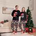 Christmas Santa letter striped Christmas Family suit printed home suit pajamas_voghion.com