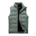 Lightweight Quilted Down Vest - White Duck Feather Puffer Sleeveless Jacket With Zip Front, Multiple Pockets, All-Season Layering Piece_voghion.com