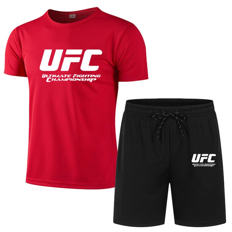 Zestawy męskie Letni garnitur Dwuczęściowy strój Odzież sportowa T-shirty Spodenki Marka modowa Jogging Fitness Ubrania na siłownię Męski krótki zestaw_voghion.com