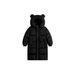 Warme kinderwinterjas met capuchon - lange, comfortabele polyester gewatteerde jas voor jongens en meisjes (100-150 cm, zwart)_voghion.com