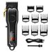 Professional Metal Hair Clipper With LED Display - Cordless Electric Trimmer For Precision Haircuts_voghion.com
