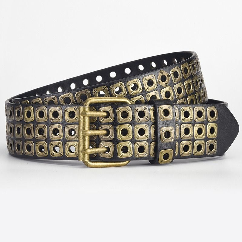 Subculture Hollow Square Rivet Eyelet Punk Rock Gürtel für Männer und Frauen Trendy_voghion.com