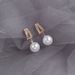 Korean pearl feminine charm, set with diamonds, simple, compact exquisite. Internet famous earrings and ear accessories of the sam_voghion.com