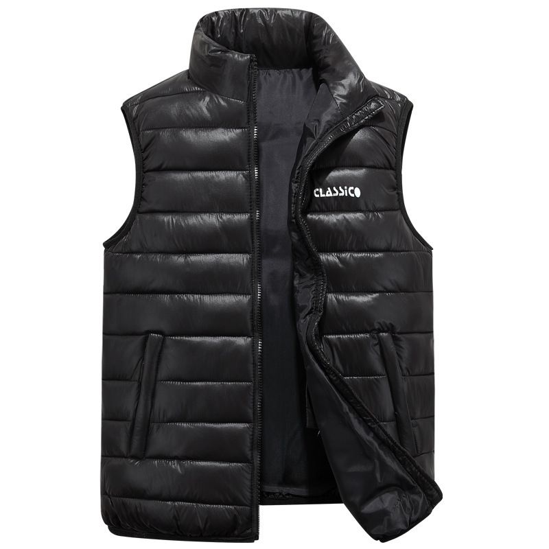 Vêtements pour hommes Ajoutez de la graisse et agrandissez le gilet de couple épais d'hiver décontracté Gilet en coton de soie pour hommes Gilet slim_voghion.com