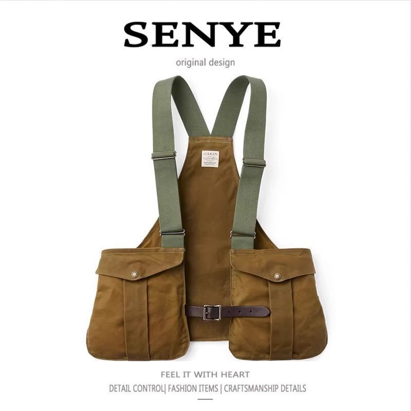 Erkek Giyim Retro Hip Hop Çok Fonksiyonlu Yelek Erkekler İçin Trend Marka Açık Hava Fonksiyonel Stil Balıkçılık ve Kampçılık Cep Dış Giyim Yelek_voghion.com