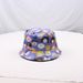 Double sided printed fisherman Korean version versatile sunshade basin hat_voghion.com