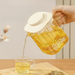 Vaso de vidrio Xilekou para uso doméstico y de oficina, con separación de agua, alto contenido de borosilicato, gran capacidad, apto para preparar té de hierbas._voghion.com