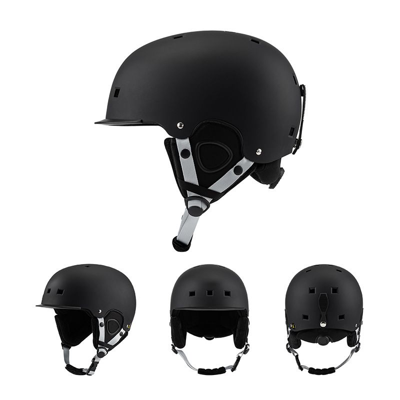 New ski helmet with small brim warm comfortable breathable snow helmet single and double board sports ski site safety helmet_voghion.com