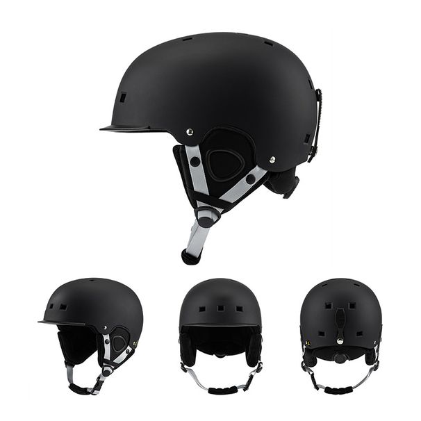 New ski helmet with small brim warm comfortable breathable snow helmet single and double board sports ski site safety helmet_voghion.com