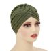 Neue einfarbige Turban-Mütze mit Kreuzfalten und drei Kreuzbasis-Mützen, elastische Pullover-Mütze_voghion.com