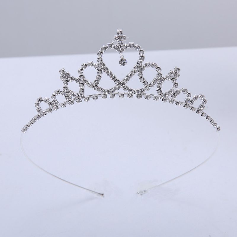 Miso Bear [Couronne] Robe de fille Robe de mariée pour enfants Costume de spectacle Hôte Couronne de diamant Accessoires_voghion.com