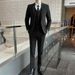 CT High-End Herren Set mit Schulterpolstern, Weste, Businessuniform, Hochzeitsanzug_voghion.com