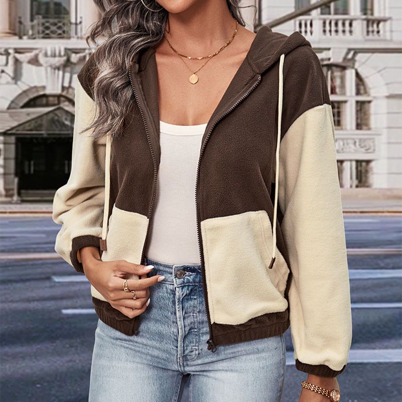 Women's Clothing independent station 2024 women's autumn and winter new polar fleece zipper cardigan jacket_voghion.com