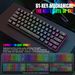 V900 Mechanical 61 Keys Mini Blue Switch Multiple Lighting Colorful Keyboard Portable Suitable For Gaming_voghion.com