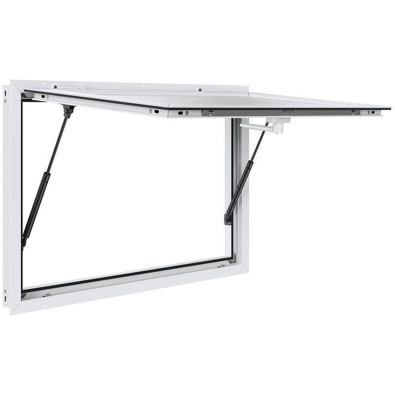 VEVOR Concession Window 48"x36", Aluminum Alloy Food Truck Service Window With Awning Door & Drag Hook, Up To 85 Degrees Stand Serving Window For Food Trucks Concession Trailers, Glass Not Included_voghion.com