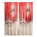 Christmas Print Curtains – Festive Holiday Window Drapes With Reindeer/Snowman/Tree Designs (100% Polyester Red/Blue, Semi-Sheer, Grommet Top)_voghion.com