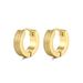 Fashion Double Press Line Matte 4*9 Ear Cuffs Hip Hop Simple Men's Round Earrings_voghion.com