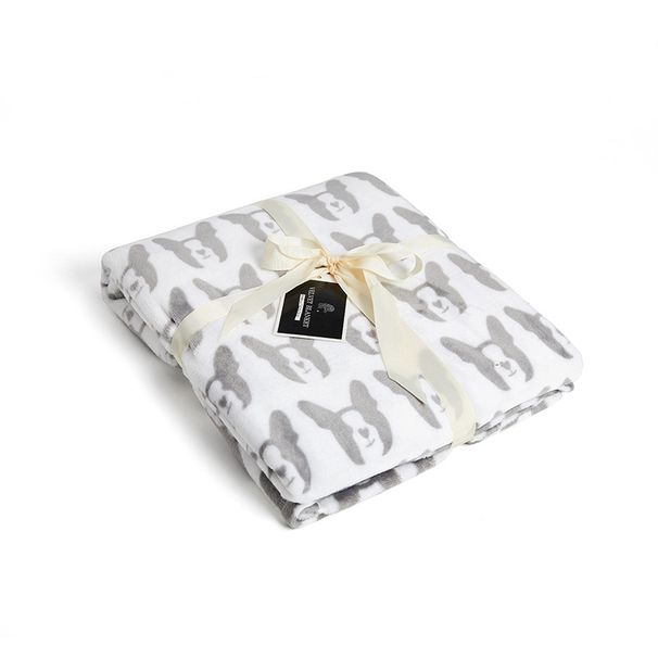 Printed Flannel Blanket - Double-Sided Soft Fleece Throw For Couples - Lightweight Summer Air Conditioning Blanket - Perfect For Nap Lounge & Gift_voghion.com