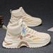 Autumn New Breathable High-top Men's Trendy Versatile Thick-soled Mesh Sneakers Casual Dad Shoes Men_voghion.com