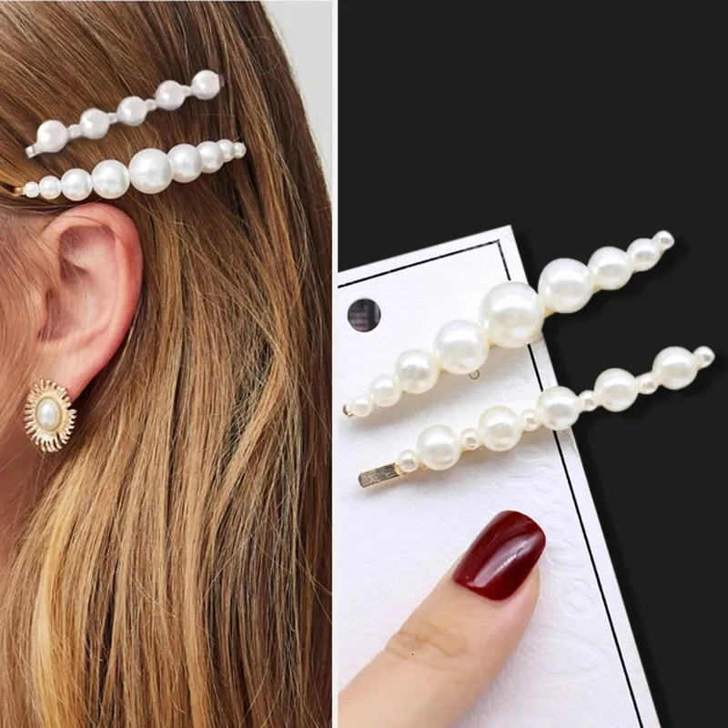 Aurora Atelier 1Set Handmade Pearls Hair Clips Pin For Women Fashion Geometric Flower Barrettes Headwear Girls Sweet Hairpins Hair Accessorie_voghion.com