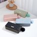 Carteira longa bordada feminina - porta-cartões com zíper duplo, alça de pulso e pompom removível (design com padrão de ondas)_voghion.com
