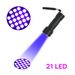1 tk 21 LED UV-taskulamp mini UV-lamp suumifunktsiooniga luminofoorlamp_voghion.com