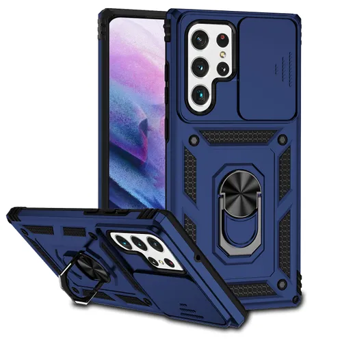 Für Samsung Galaxy S22 S21 Plus Ultra FE A52 A32 A72 A22 A13 A12 Ring Stand Rüstung Slide Kamera Schutz ständer Phon_voghion.com